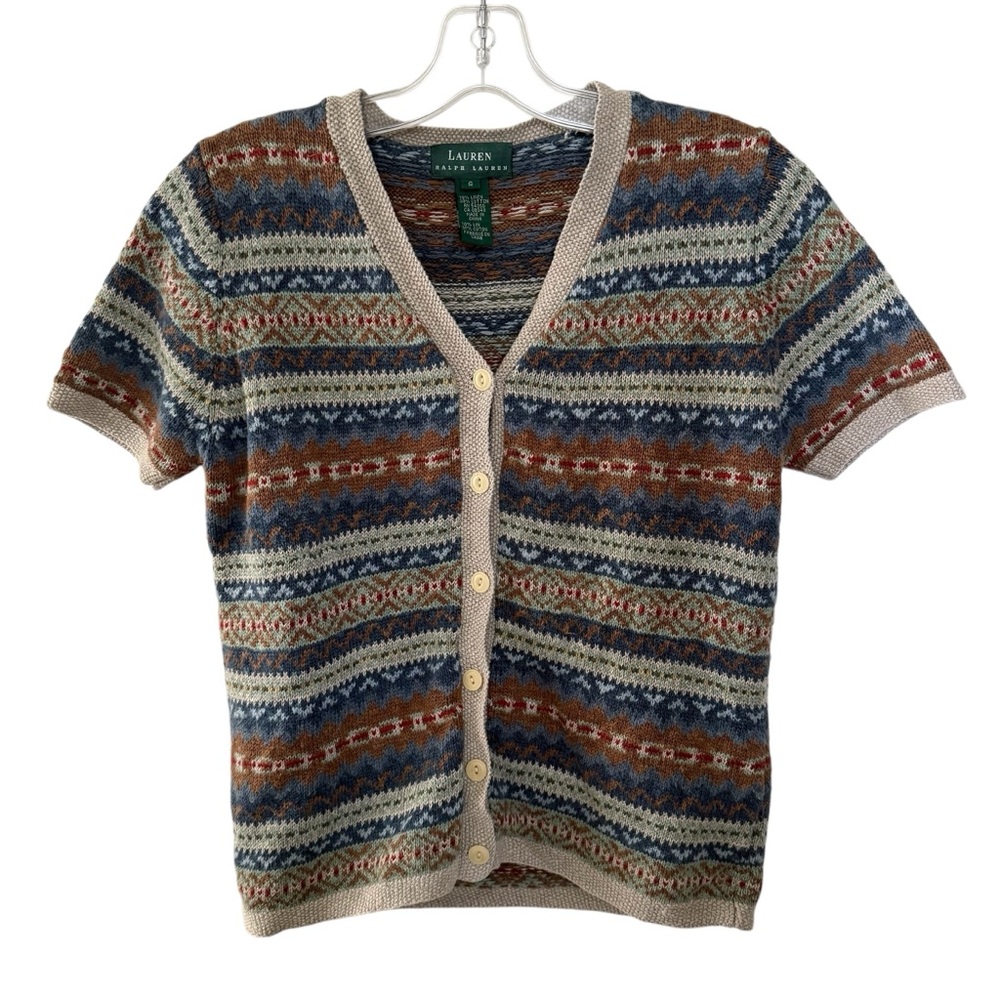 Lauren Ralph Lauren Multicolor Patterned Cardigan